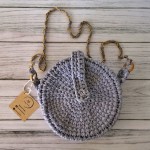 Bolso redondo gris